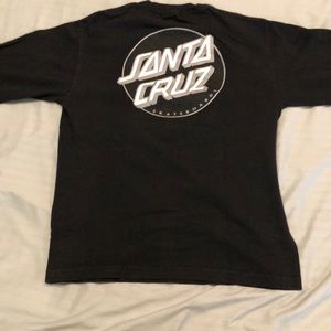 Santa Cruz Black Long Sleeve Tee